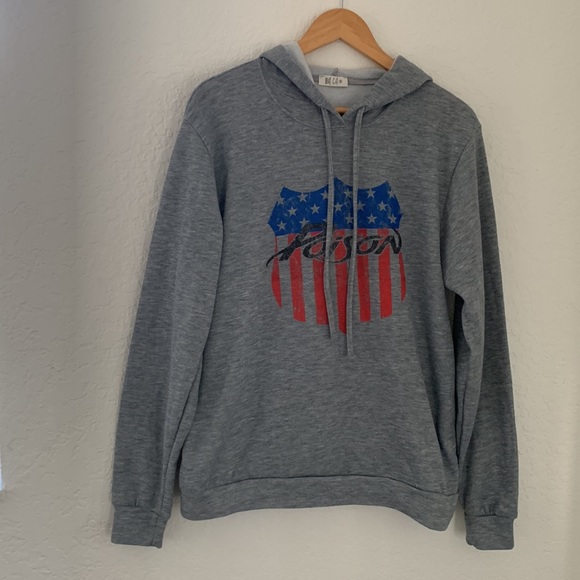 Poison Band Gray Sweatshirt Hoodie Sz M NEW West Coast Designs - Picture 6 of 9